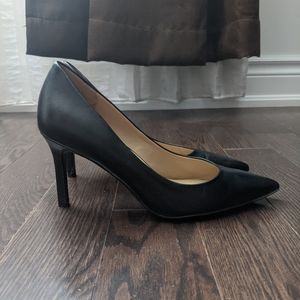Naturalizer Black Leather Anna Heels